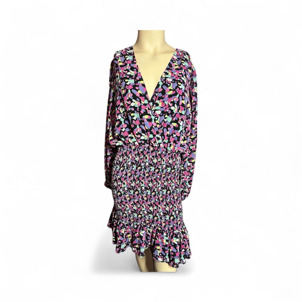 NWT Wayf Multicolor Abstract Semi Backless‎ Midi Dress, SZ L (310)